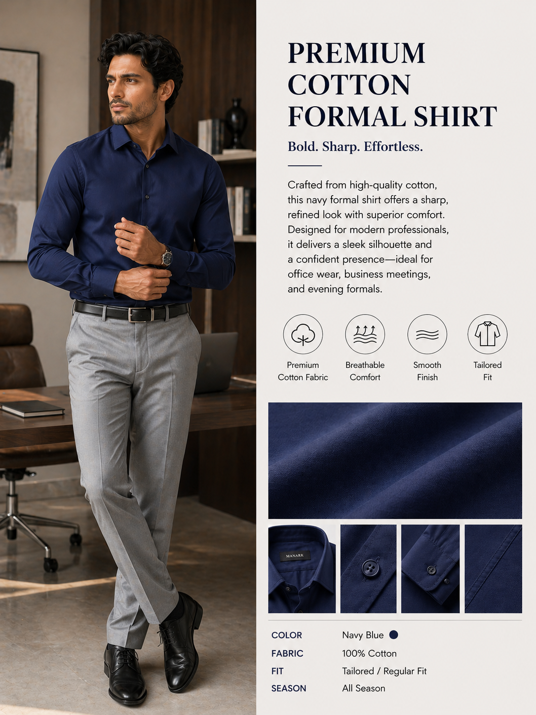 Navy Blue Shirt