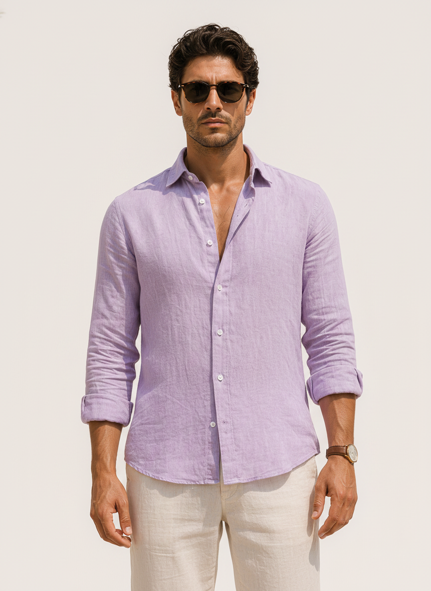Lilac Linen Shirt
