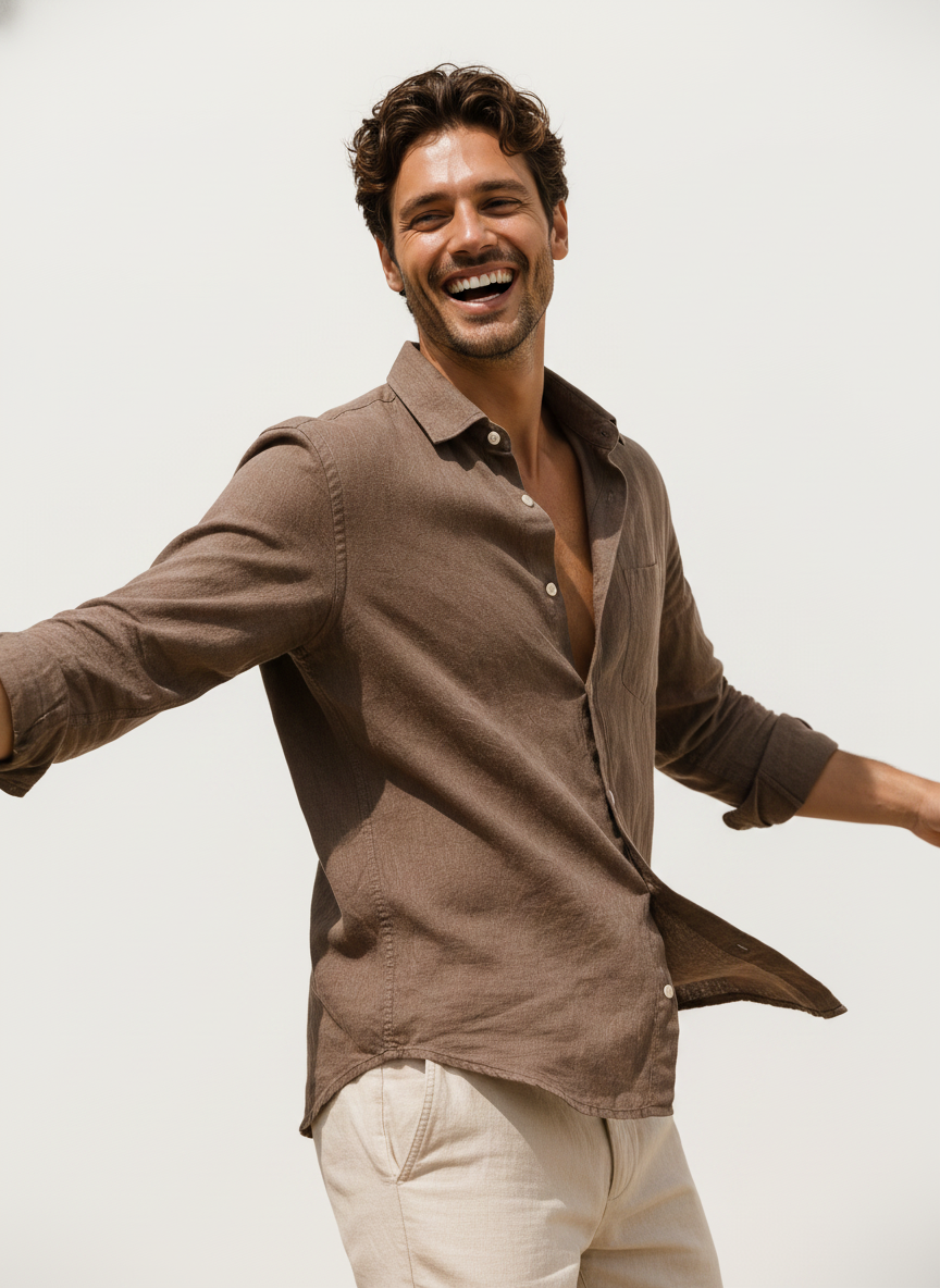 Mocha Linen Shirt