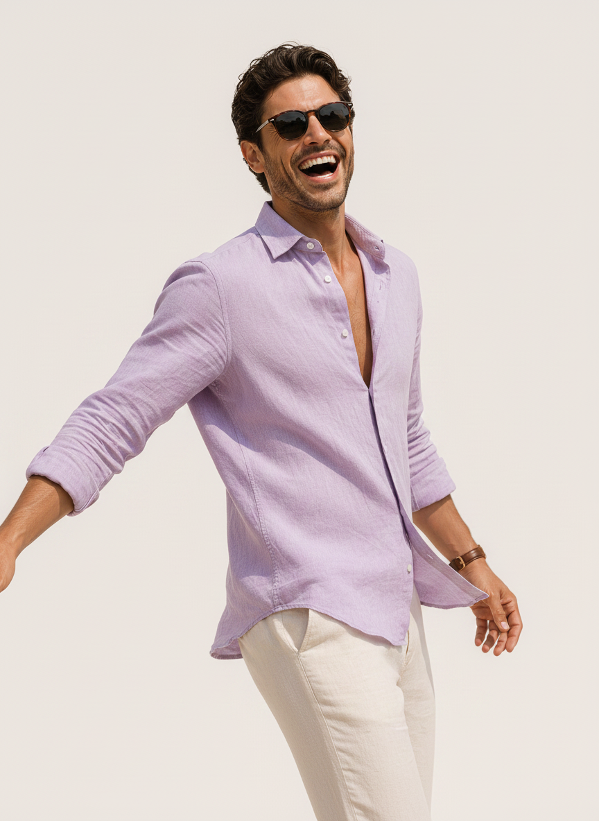 Lilac Linen Shirt