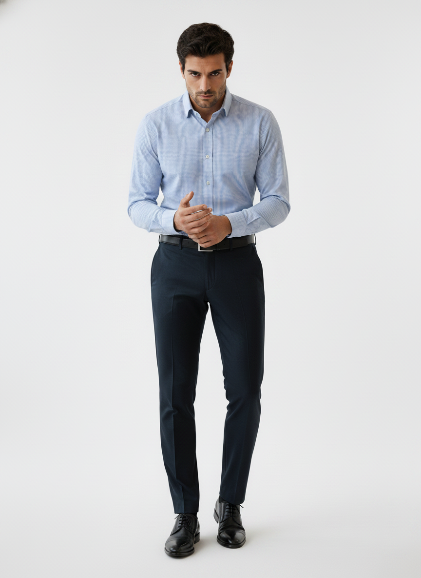 Light Blue Checks Shirt